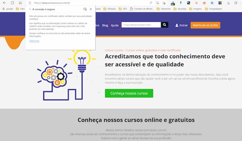 Certificação - Unova Cursos Gratuitos Online