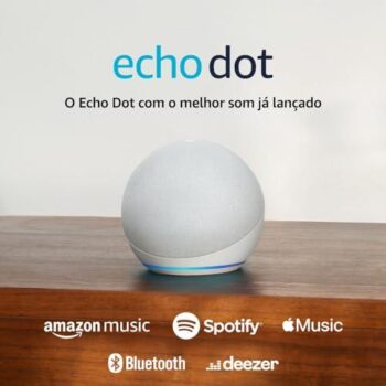 Descubra o som incrível do novo Echo Dot 5ª geração em Branco!