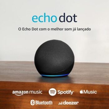 Echo Dot 5ª geração: som incrível em preto