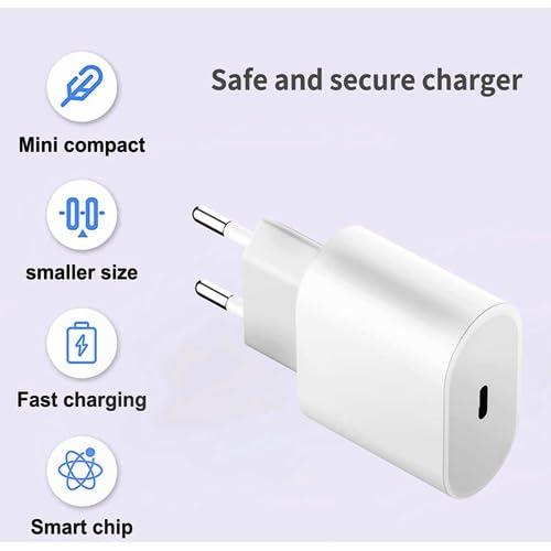         Cabo Usb-C-Lightning + Fonte Carregador 25W Turbo Compatível iPhone X Xr SE 11 12 13 14 Premium LAGUS IMP.       