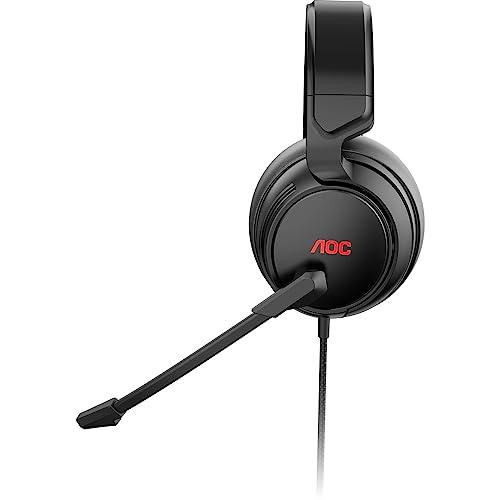         Headset Gamer, Headphone, fone de ouvido com microfone AOC GH100 Driver 50 mm, Multiplataforma, LED.       