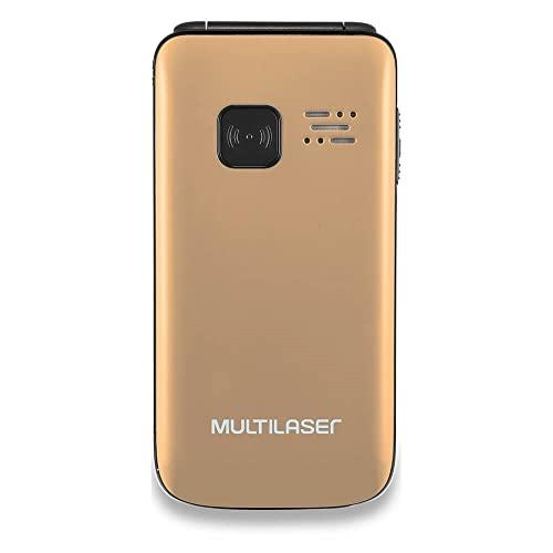         Celular Flip Vita Dual Chip MP3 Dourado MULTILASER - P9043       