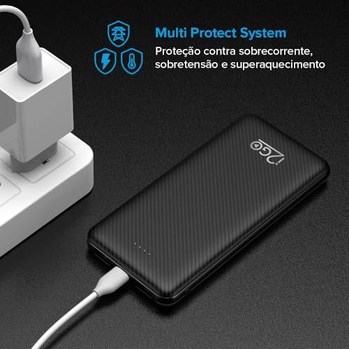         Carregador Portátil (Power Bank) I2GO 10000mAh 2 Saídas USB + 1 Saída/Entrada USB-C Preto - I2GO Plus       