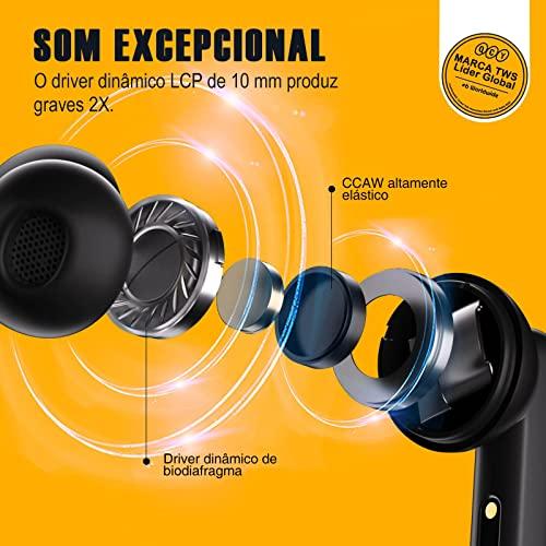         Qcy T13 ANC Fone De Ouvido Sem Fio, Fone Bluetooth 5.3 Com Cancelamento De Ruído Ativo, 30Horas de Reprodução, Preto       