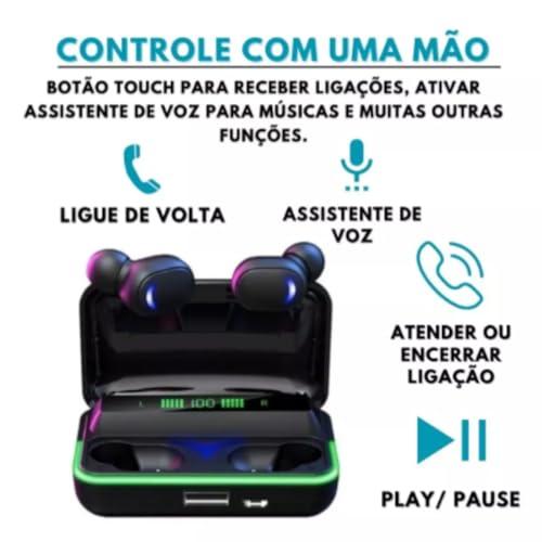         Fone De Ouvido Bluetooth E10 Compatível Com iPhone Android Prova D'água       