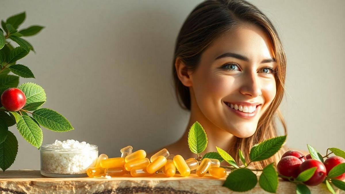 Suplementos com colágeno para pele e cabelo: tipos e benefícios